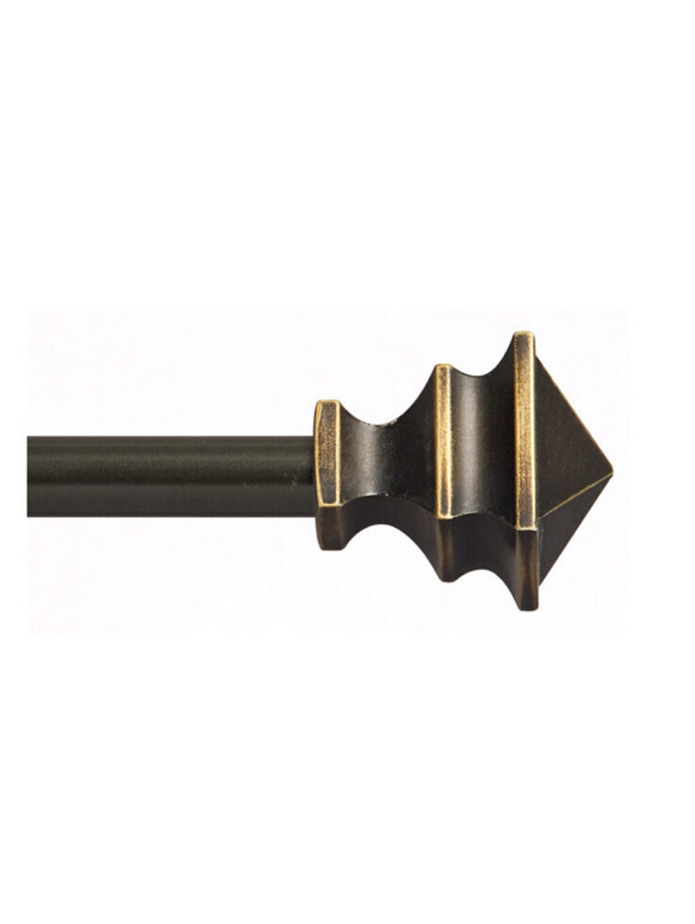 1/2" Petite Café Decorative Window Curtain Rod 48-86" Oil Rubbed Bronze